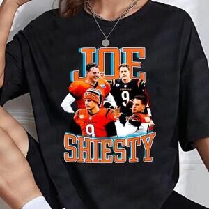 Joe Burrow Joe Shiesty QB Homage Cincinnati Football Fan Graphic T-Shirt